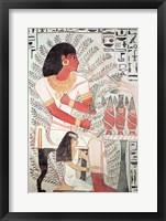 Sennefer seated with his wife, Meryt, from the Tomb of Sennefer Fine Art Print