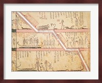 Descent of the sarcophagus into the tomb, from the Tomb of Tuthmosis III Fine Art Print