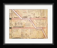 Descent of the sarcophagus into the tomb, from the Tomb of Tuthmosis III Fine Art Print