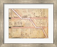 Descent of the sarcophagus into the tomb, from the Tomb of Tuthmosis III Fine Art Print