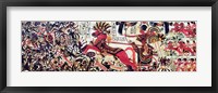 Tutankhamun on his chariot attacking Africans Fine Art Print