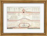 Scene from the Book of Amduat showing the journey to the Underworld Fine Art Print