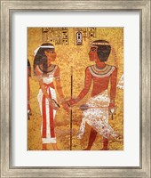 Tutankhamun and his wife, Ankhesenamun Fine Art Print