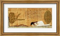 Funerary papyrus depicting the deceased prostrate in front of the crocodile Fine Art Print