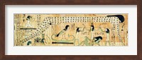 Funerary papyrus of Djedkhonsouefankh depicting Geb and Nut Fine Art Print