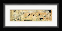 Funerary papyrus of Djedkhonsouefankh depicting Geb and Nut Fine Art Print