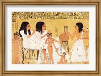 The dead, their family and their servants, from the Tomb of Ankerkhe Fine Art Print