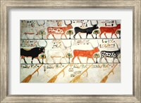 The seven celestial cows and the sacred bull and the four rudders of heaven Fine Art Print