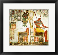 The Gods Osiris and Atum, from the Tomb of Nefertari Framed Print