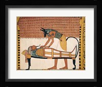 Anubis attends Sennedjem's Mummy Fine Art Print