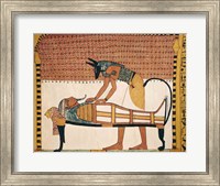 Anubis attends Sennedjem's Mummy Fine Art Print