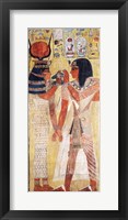 The Goddess Hathor placing the magic collar on Seti Framed Print
