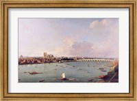 View of the Thames from South of the River Fine Art Print