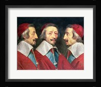 Triple Portrait of the Head of Richelieu, 1642 Fine Art Print