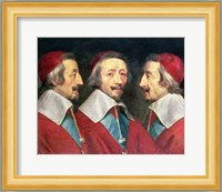 Triple Portrait of the Head of Richelieu, 1642 Fine Art Print