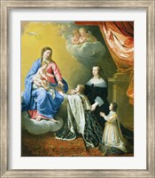 The Virgin Mary gives the Crown and Sceptre to Louis XIV, 1643 Fine Art Print