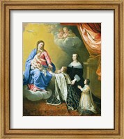 The Virgin Mary gives the Crown and Sceptre to Louis XIV, 1643 Fine Art Print