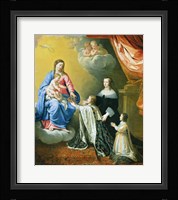 The Virgin Mary gives the Crown and Sceptre to Louis XIV, 1643 Fine Art Print