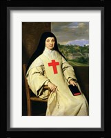Mother Angelique Arnauld Abbess of Port-Royal, 1654 Fine Art Print