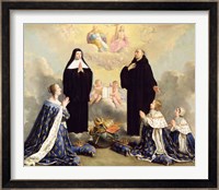 Anne of Austria and her Children at Prayer Fine Art Print