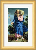 The Good Shepherd walking Fine Art Print