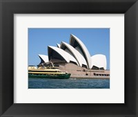 Sydney Opera House with Sydney Ferry Collaroy Framed Print