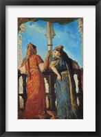 Jewish Women at the Balcony, Algiers, 1849 Framed Print