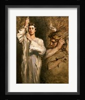 Young Man Holding a Cross Fine Art Print
