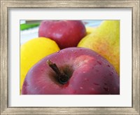 Closeup of an Apple, Lemon and Pear Fine Art Print
