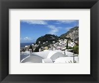 Capri White Roof Framed Print