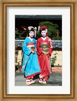 Portrait of two geishas Fine Art Print
