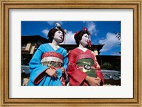 Two geishas, Kyoto, Honshu, Japan Fine Art Print