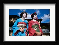 Two geishas, Kyoto, Honshu, Japan Fine Art Print