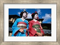 Two geishas, Kyoto, Honshu, Japan Fine Art Print