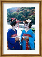 Geishas Conversing in Japanese Fine Art Print