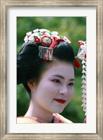 Japanese Geisha Close Up Fine Art Print