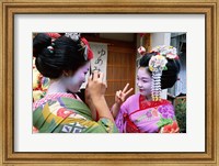 Geishas Photographing Each Other Fine Art Print