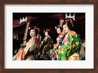 Group of geishas, Kyoto, Honshu, Japan Fine Art Print