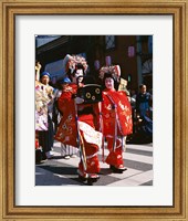 Group of geishas, Kyoto, Honshu, Japan Fine Art Print