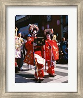 Group of geishas, Kyoto, Honshu, Japan Fine Art Print