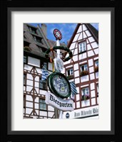 Beer Garden Sign, Franconia, Bavaria, Germany Fine Art Print
