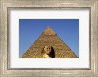 Great Sphinx  Chephren Pyramid  Giza  Egypt Fine Art Print