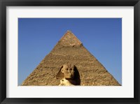 Great Sphinx  Chephren Pyramid  Giza  Egypt Fine Art Print
