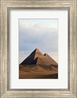Pyramids on a landscape, Giza, Egypt Fine Art Print