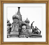Monument of Minin and Pozharsky St. Basil's Cathedral Moscow Russia Fine Art Print