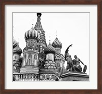 Monument of Minin and Pozharsky St. Basil's Cathedral Moscow Russia Fine Art Print