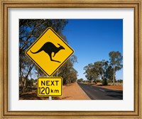 Kangaroo crossing sign, Australia Fine Art Print
