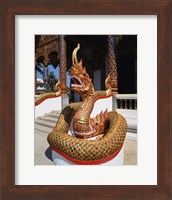 Snake Statue, Naga Temple, Chiang Mai Province, Thailand Fine Art Print