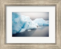 Icebergs floating on water, Columbia Glacier, Prince William Sound, Alaska, USA Fine Art Print