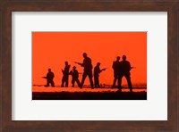 Silhouette of army soldiers, US Military Special Forces Fine Art Print